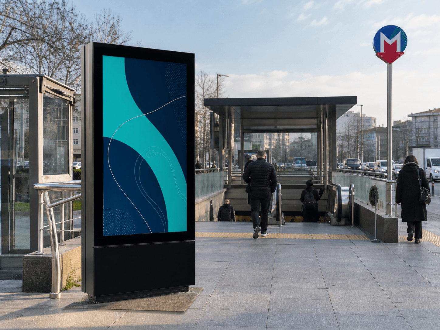 İstasyon kategorisinden örnek bir DOOH ekran lokasyonu