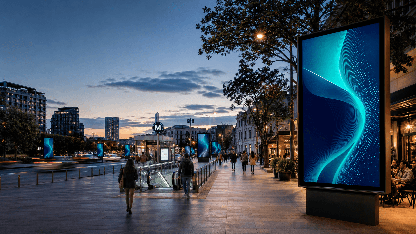 Cadde kategorisinden örnek bir DOOH ekran lokasyonu